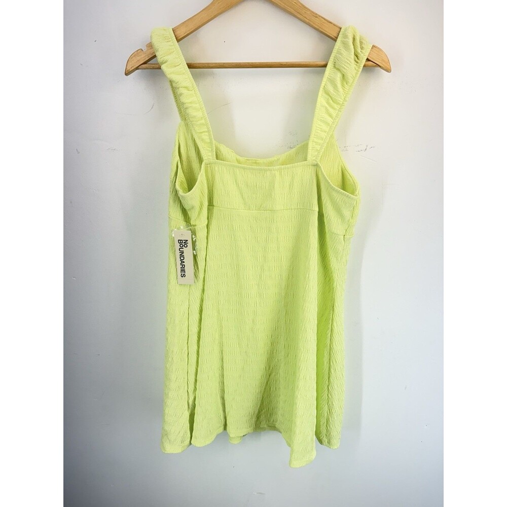 No Boundaries Juniors False Button Front Green Dress Size L(12-14) New - Picture 6 of 14